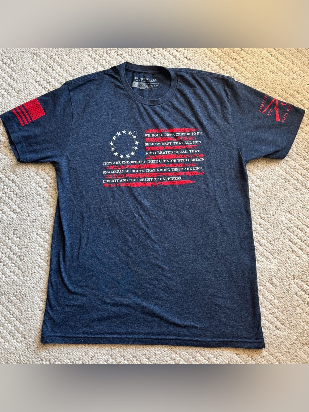 Grunt Style Flag Tee with Red Betsy Ross Flag